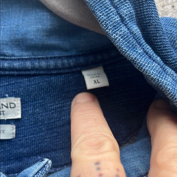 OOBE BRAND Men's Hatteras Blue Denim Shirt Size XL NWOT INDIGO DYE - Picture 3 of 12